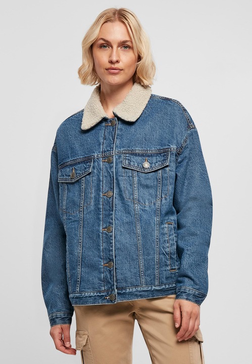 Produktbild Urban Classics Ladies Oversized Sherpa Denim Jacket (4XL)