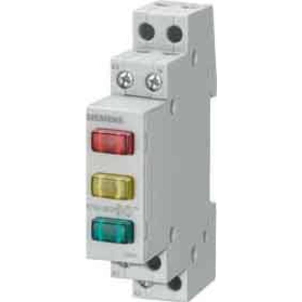 Siemens Leuchtmelder 2-fach rot/grün, Taster + Schalter, Grau