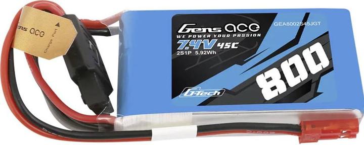 Produktbild Gens Ace G-Tech Lipo 800mah 7,4V 45C 2S1P Lipo Battery Pack (7.40 V, 800 mAh)