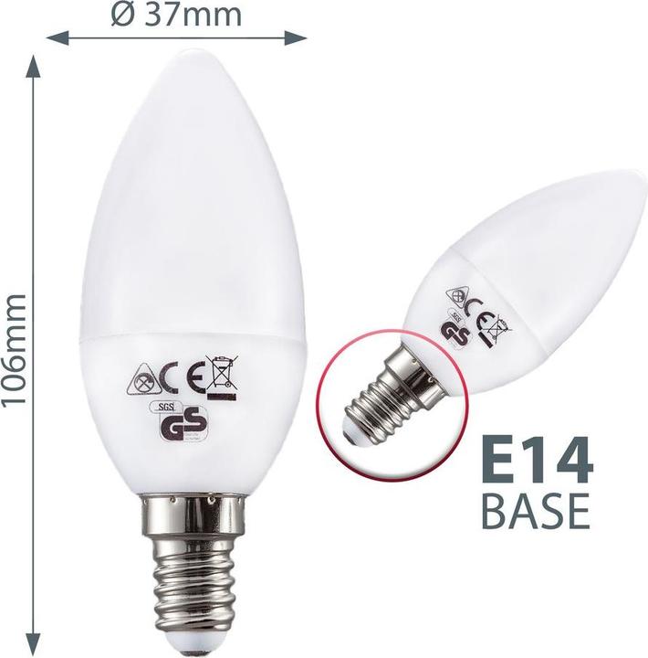 Actual product image B.K.Licht LED bulbs, set of 5, E14/5W (E14, 470 lm, 5x)