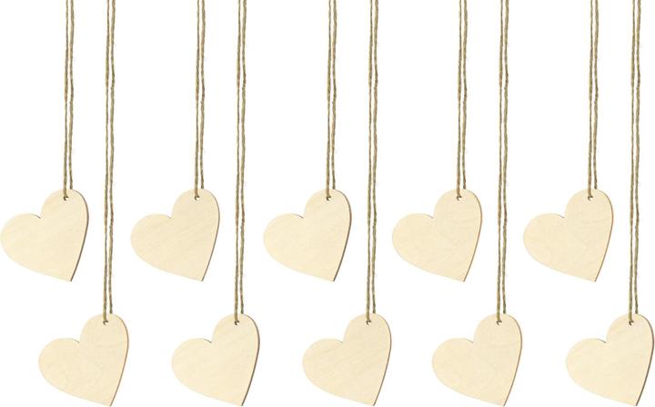 Produktbild Partydeco Tischkarte Herz 6 x 5 cm, 10 Stück, Braun (10 Stück)