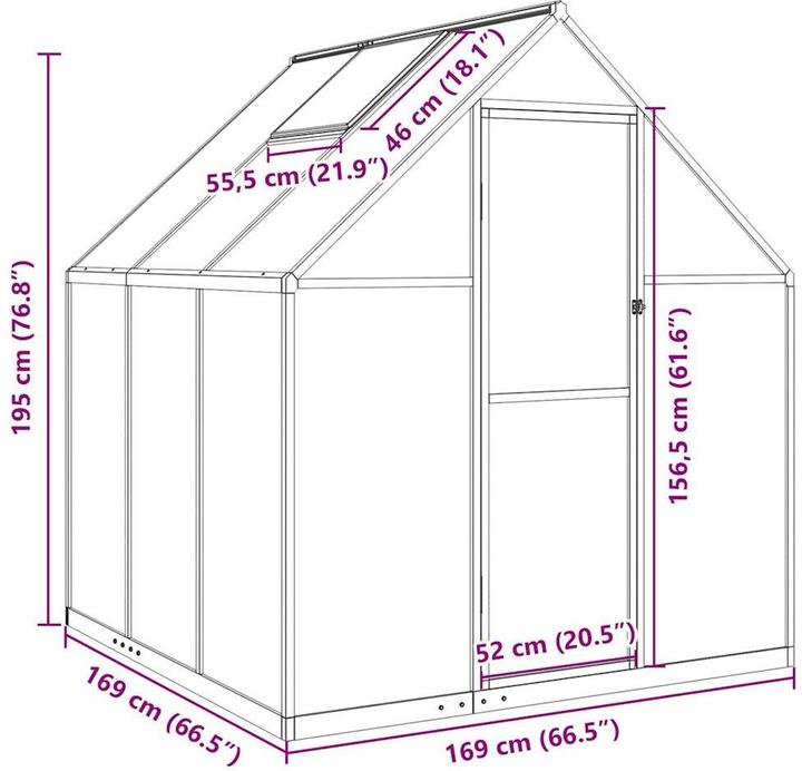 Produktbild vidaXL Gewächshaus