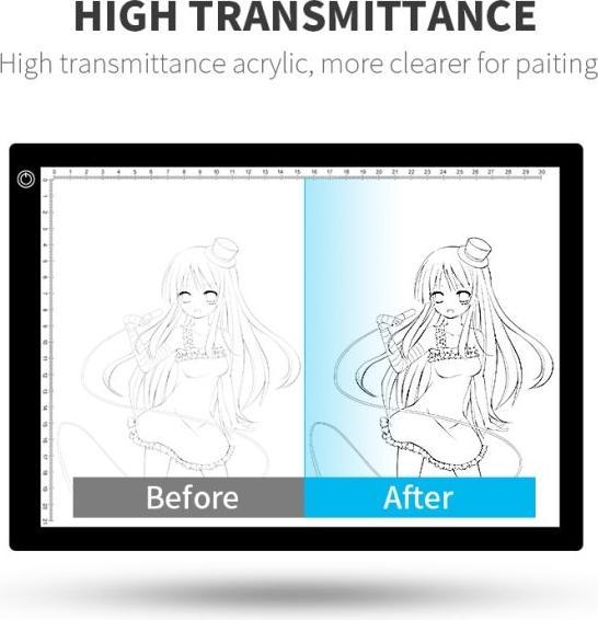 Actual product image MU Classic LED Leuchttisch dimmbar mit USB-C & Magnetfunktion (35 x 23.50 cm)