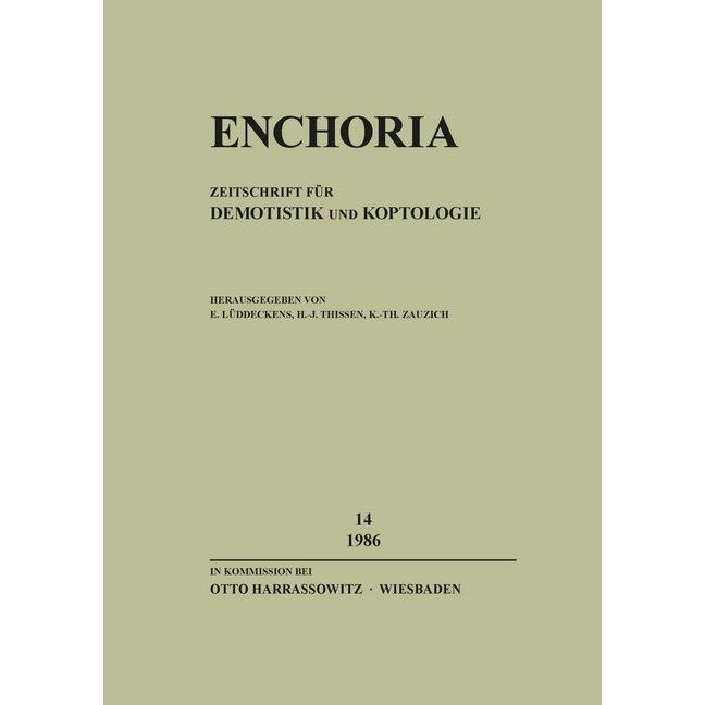 Thumbnail - Enchoria / Enchoria 14 (1986), Fachbücher