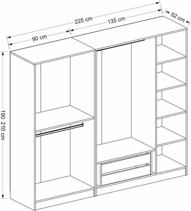 Produktbild Hanah Home Kaley (225 x 52 x 190 cm)
