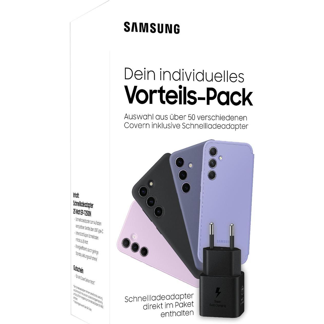 Samsung Universal Starterkit mit T2510N + Case Voucher (25 W), Caricatore USB, Nero