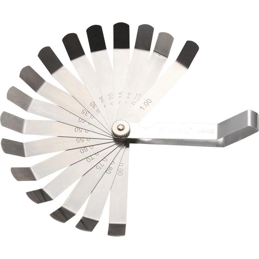 SATA, Messlehre, 16PC FEELER GAUGES SET 0.05-1.00MM (7.50 cm)