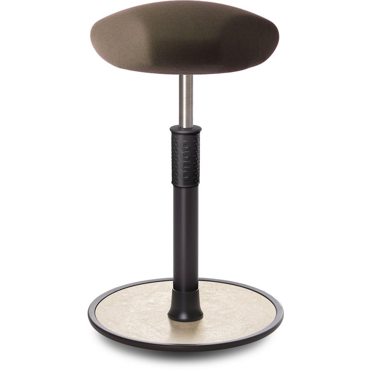 Ongo, Bürostuhl, Sitz- Stehhocker Free Tall Triangel Gestrick Braun schwarz /cremeweiss
