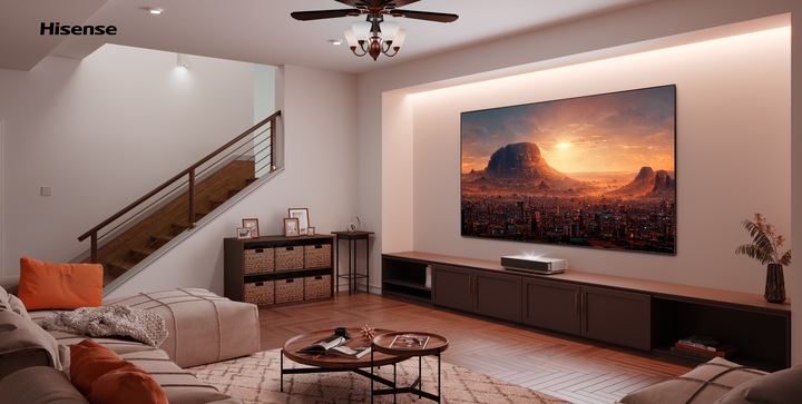 Actual product image Hisense 100L5HD incl. 100" ALR Daylight Screen (4K, 2600 lm, 0.25:1)