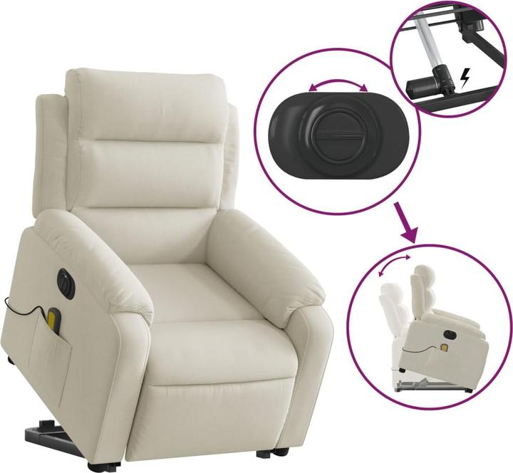 Image du produit vidaXL Fauteuil de massage releveur électrique Velours