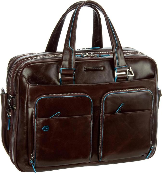 Actual product image Piquadro Briefcase Blue Square Business Bag