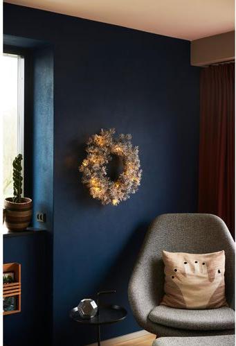 Actual product image Sirius LED wreath Alfi, green with snow, Ø 45 cm