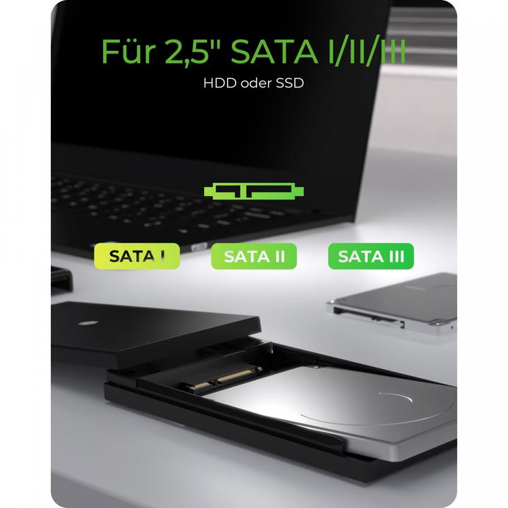 Image du produit Icy Box ICY BOX Gehäuse für 1x SSD/HDD, IB-200T-C3 (2.5")