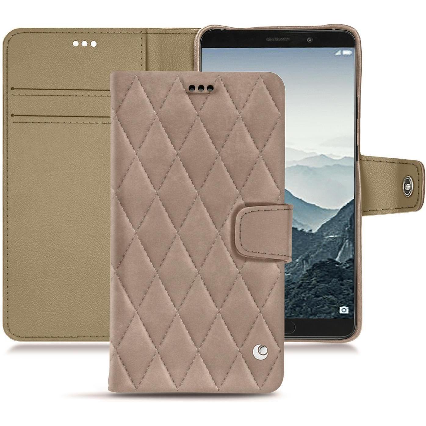 Noreve Lederschutzhülle Wallet (Huawei Mate 10), Smartphone Hülle, Beige