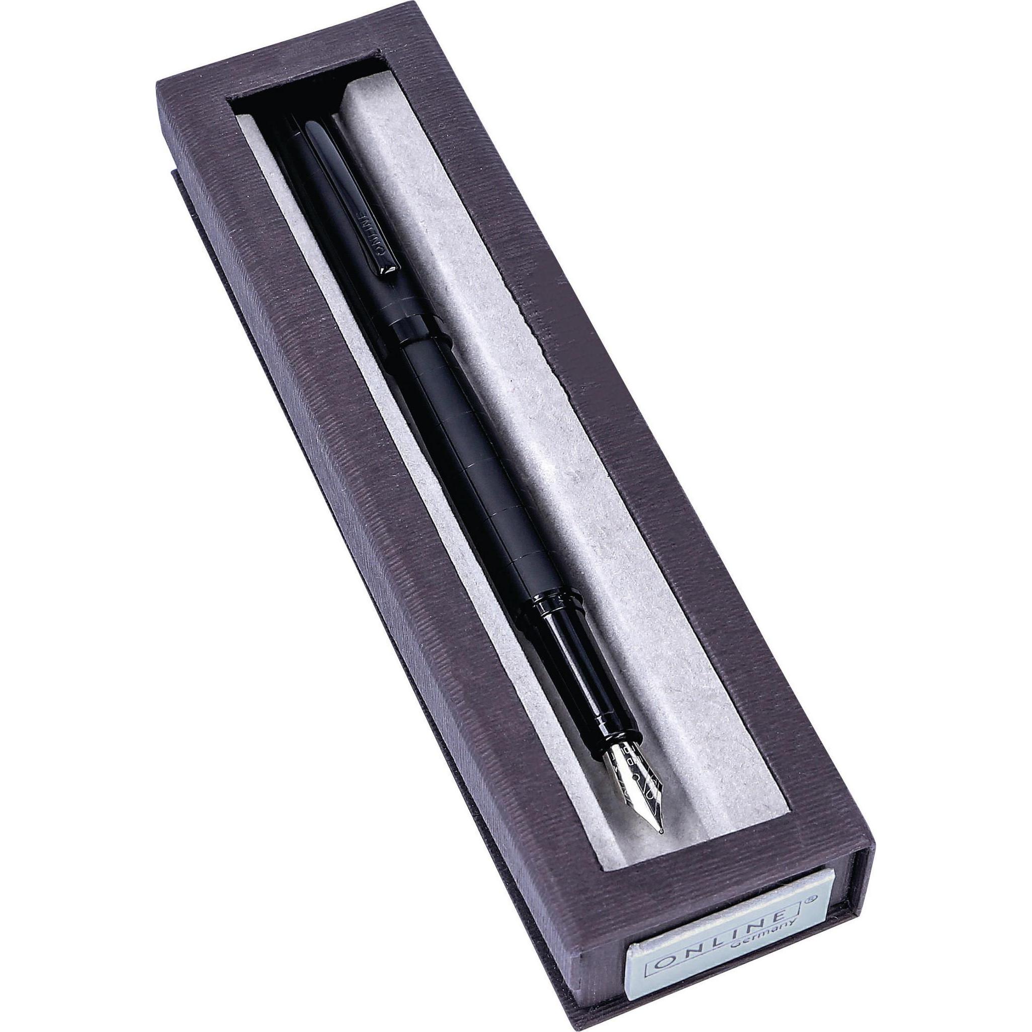 Thumbnail - Online, Schreibstifte, Füllhalter Eleganza M 34564 Black Style, Slimsy Box (Schwarz, 1 x)