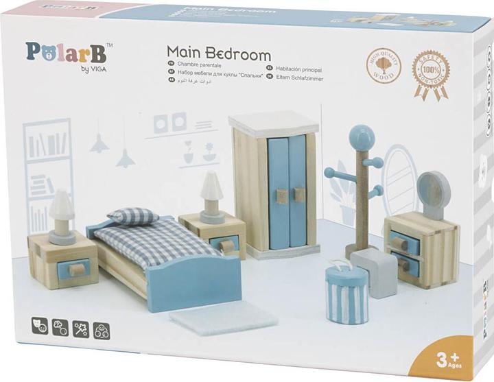 Actual product image Viga Toys Doll's House Furniture Set for the Bedroom, VIGA PolarB