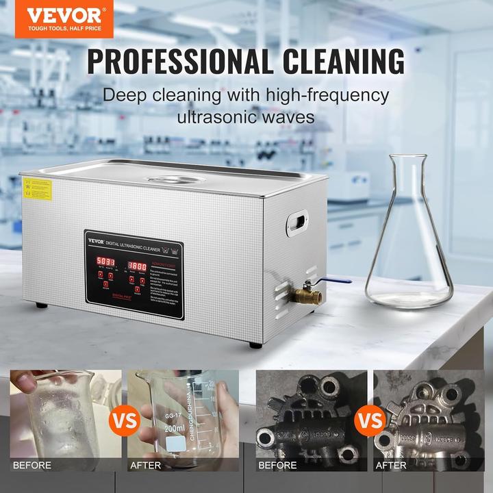Actual product image Vevor Ultrasonic Cleaner (33 kHz)