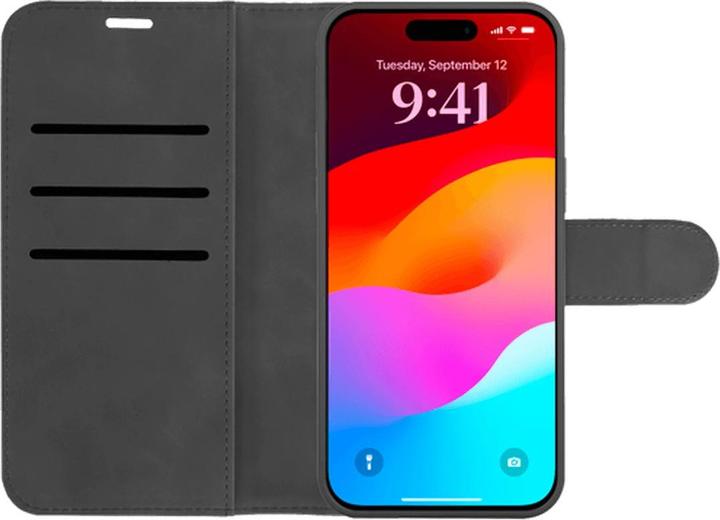 Actual product image Just in Case Uitneembare Pu-Leather Book Cover Black Apple iPhone 15 Pro Max (Apple iPhone 15 Pro Max)