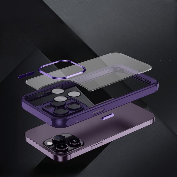 Actual product image Cover-Discount iPhone 15 Pro Max - Case with Camera Protector purple (Apple iPhone 15 Pro Max)