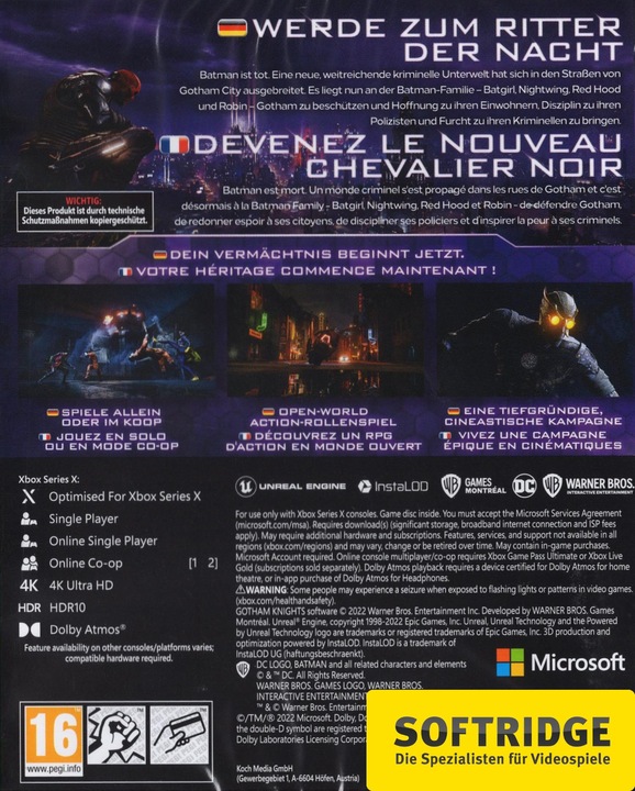 Image du produit WB Gotham Knights Deluxe Edition (Xbox Series X, DE)