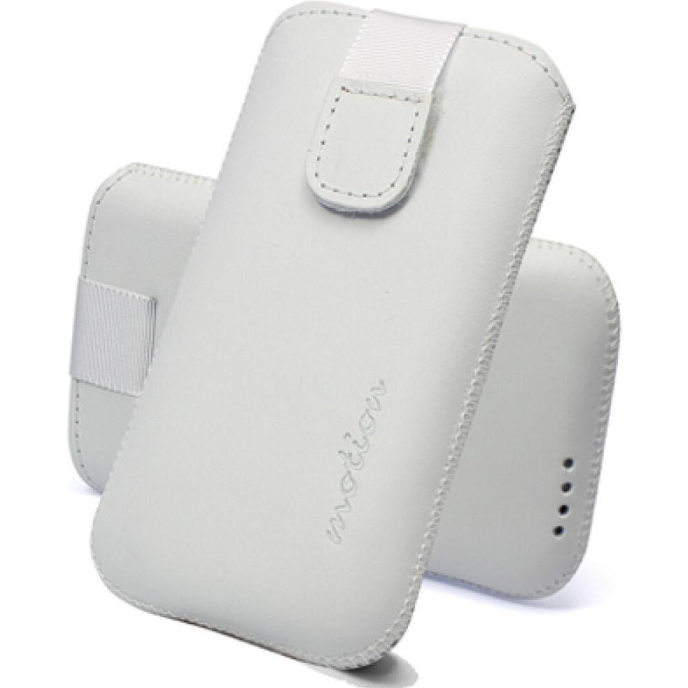 Motion Leather Etui Slide iPhone 6 plus - White (Apple iPhone 6 Plus), Smartphone Hülle, Weiss
