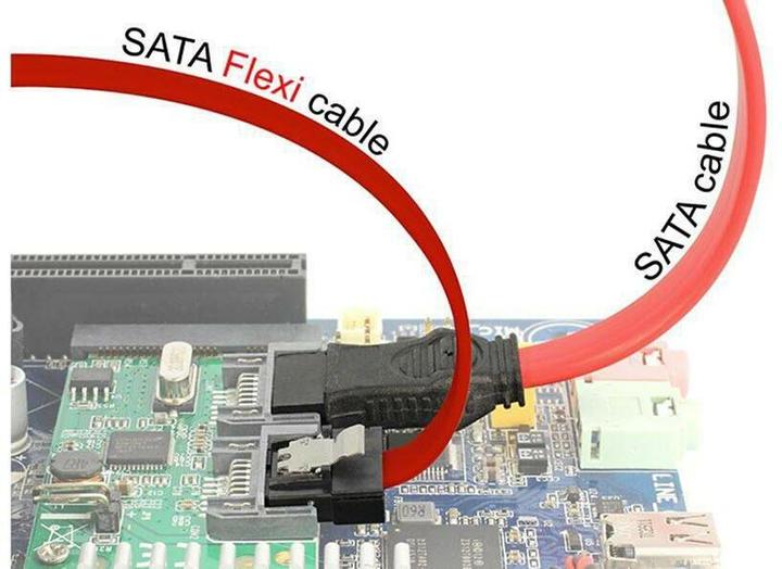 Produktbild Delock SATA-3 Kabel 30 cm, Metall Clip