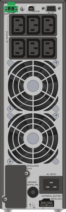 Actual product image Powerwalker VFI 2000 TGS 2000VA / 1800W Online UPS Tower Double Conversion SNMP Slot HID WITHOUT BATTERY (2000 VA, 1800 W, Online double converter UPS)