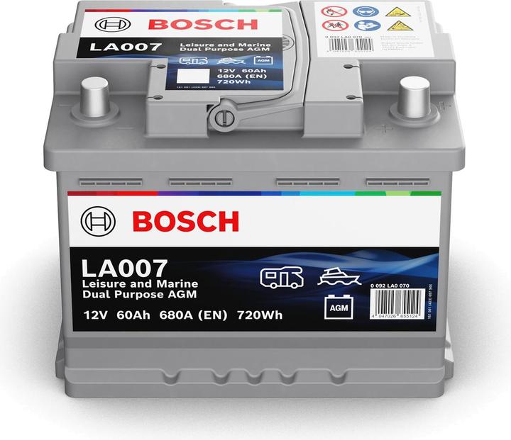Actual product image Bosch Automotive AGM Versorgungsbatterie 12V/60Ah/680A (12 V, 60 Ah, 680 A)