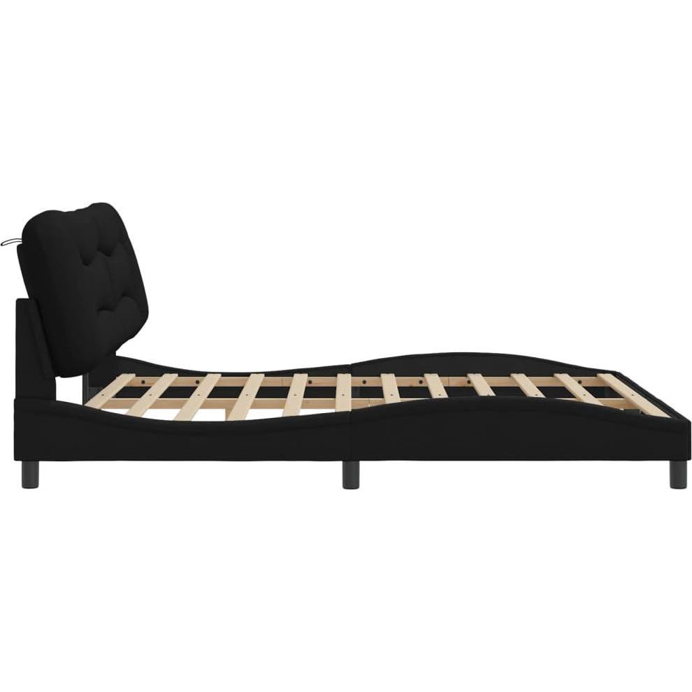 Thumbnail - VidaXL, Bett, Bettgestell mit LED Stoff (180 x 200 cm)