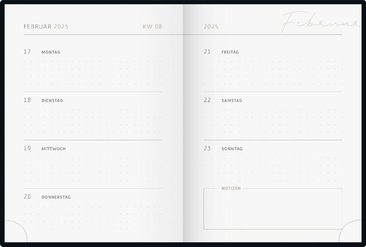 Actual product image rido/idé 7013607015 Pocket Calendar Young Line Mini (2025) 'Universe'| 2 pages = 1 week| A6| (A6, Hardcover, German)