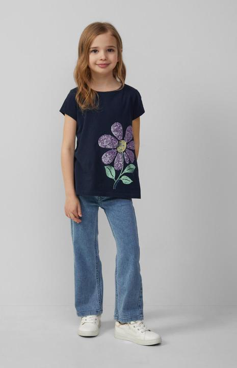 Produktbild S.Oliver T-Shirt Ausgestelltes T-Shirt mit Frontprint und Pailletten (92)