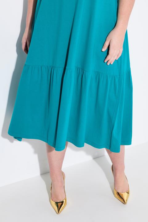 Produktbild Miamoda Midikleid, A-Linie, Cupromix-Jersey, Saumvolant (48)