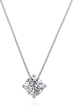Immagine prodotto Agato - Silver necklace with clear zircon AGT-N022W