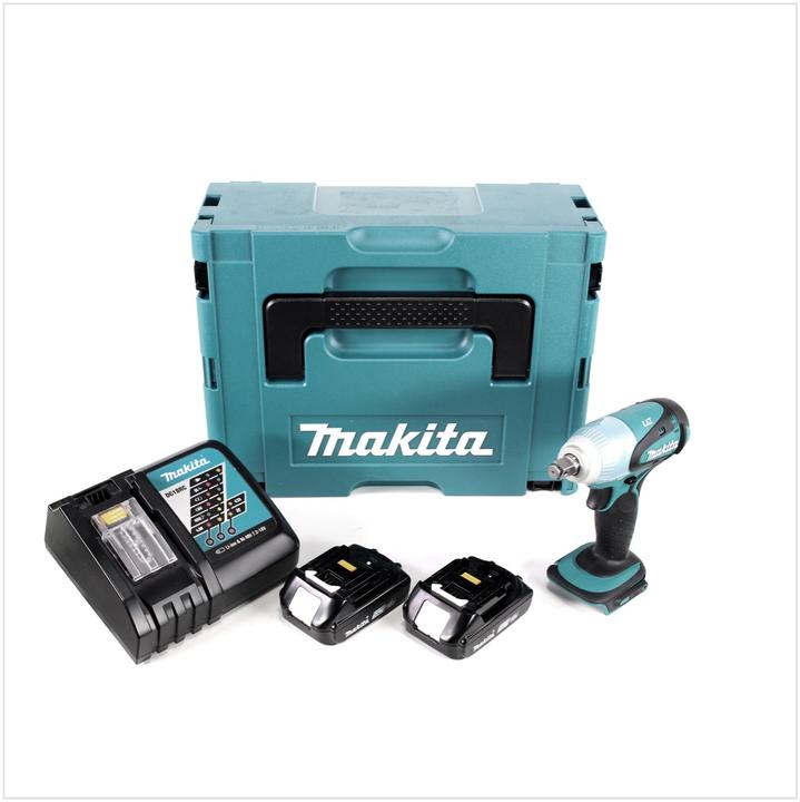 Produktbild Makita DTW 251 RAJ Akku Schlagschrauber 18 V 230 Nm 1/2" + 2x Akku 2,0 Ah + Ladegerät + Makpac