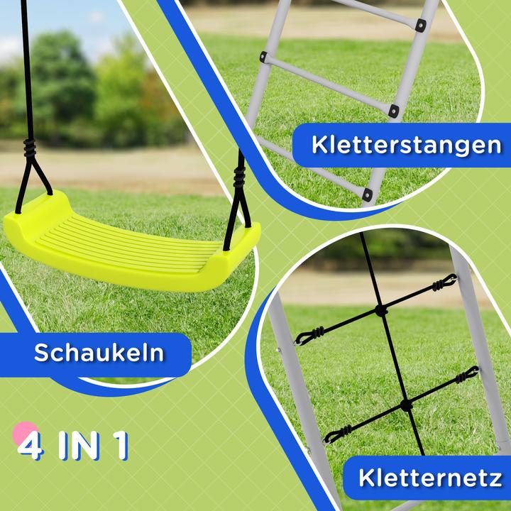 Produktbild Outsunny 2er Kinderschaukel mit Sprossenleiter