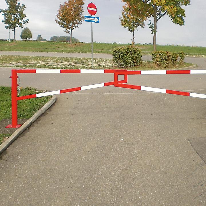 Image du produit Moravia MORION barrière grillagée, 4000 largeur de blocage 2 vantaux de 2250 mm hauteur 1000 mm hors sol