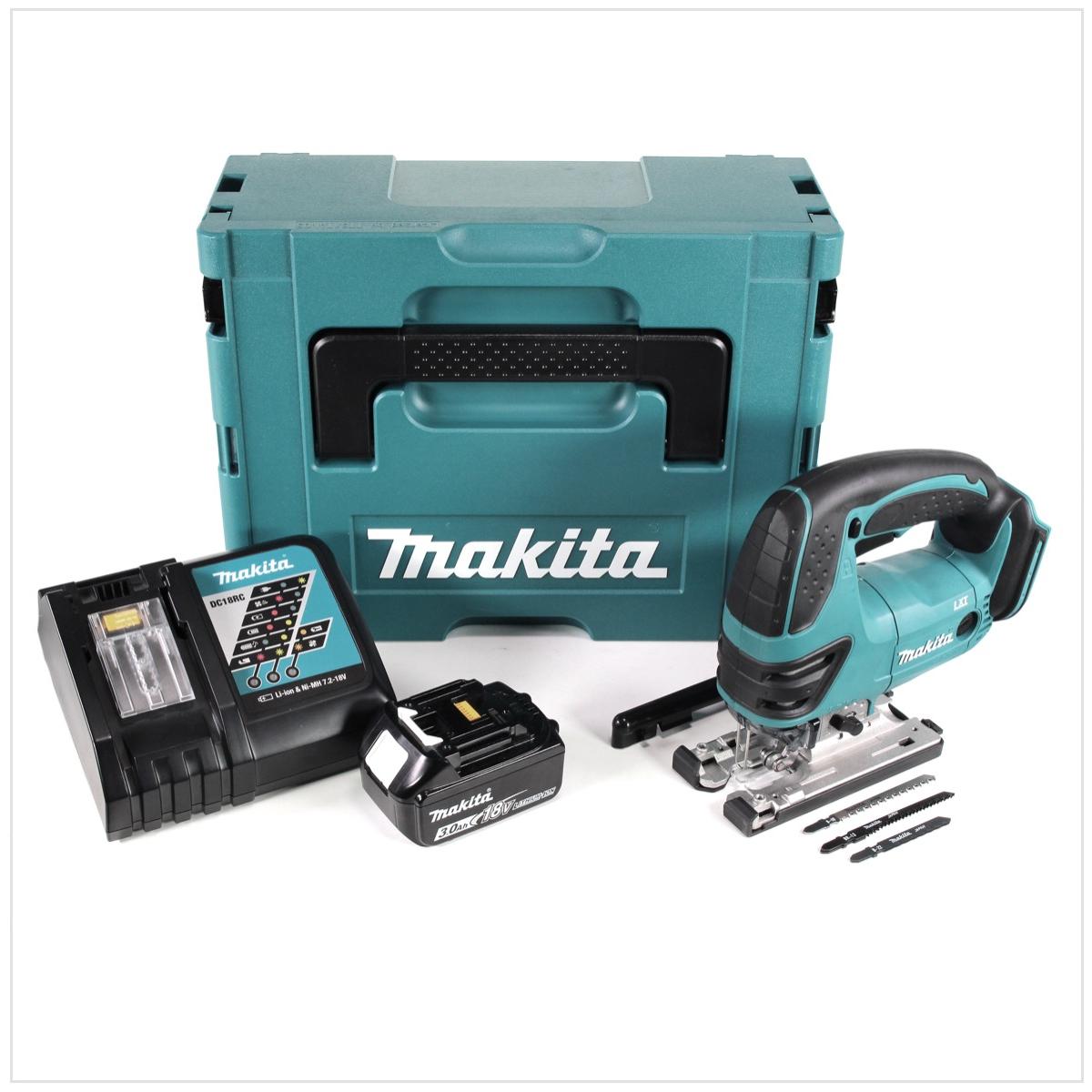 Thumbnail - Makita, Stichsäge, DJV 180 RF1J Akku Stichsäge 18V + 1x Akku 3,0Ah + Ladegerät + Makpac