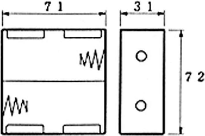 Actual product image Velleman Battery Holder For 2 x D-Cell (With Snap Terminals)