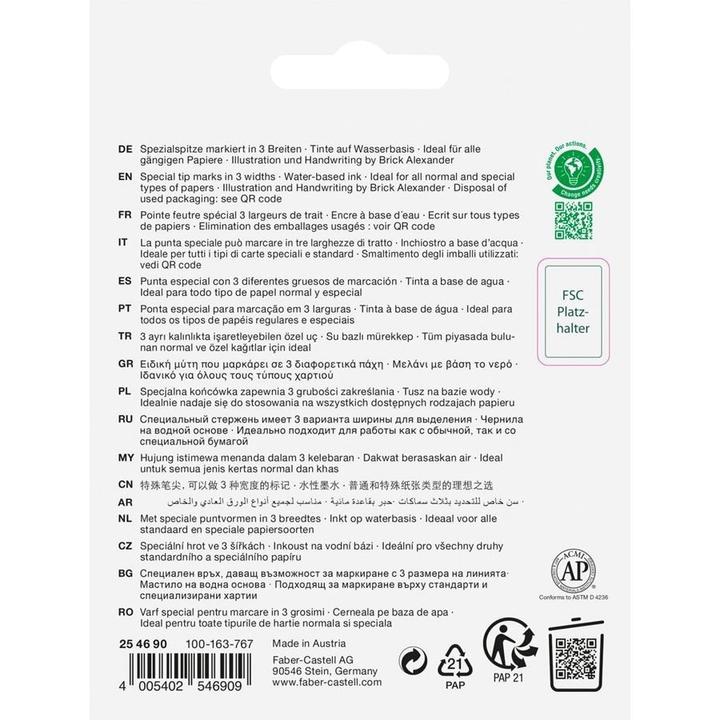 Actual product image Faber-Castell Highlighter 46 Graffiti (Neon Yellow, Neon Pink, Light green, Turquoise, 5 mm, 4 x)