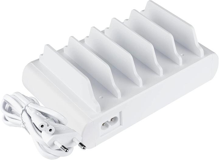 Productafbeelding Good Connections USB desktop snellaadstation 110W, 10-poorts (5x USB-Câ"¢ en 5x USB-A), PD 3.0, QC 3.0, wit, Goed (110 W, 10 ports)