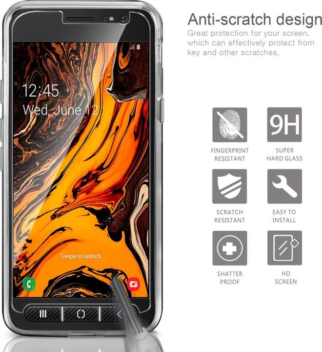 Image du produit Screenguard Samsung Galaxy XCover 4S Protection en verre blindé Case Friendly Design (1 pcs, Samsung Galaxy Xcover 4s)
