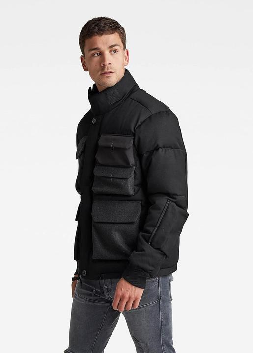 Actual product image G-Star Field Puffer Jacket with High Collar, Flap Pockets, and Fleece Lining (XL)