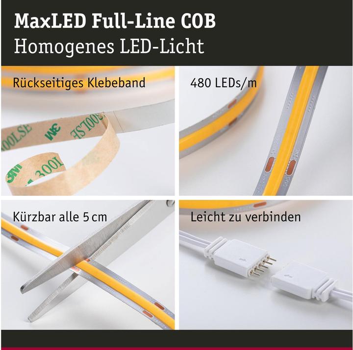 Produktbild Paulmann MaxLED 500 Full-Line COB Stripe Set (Warmweiss, 150 cm, Indoor)