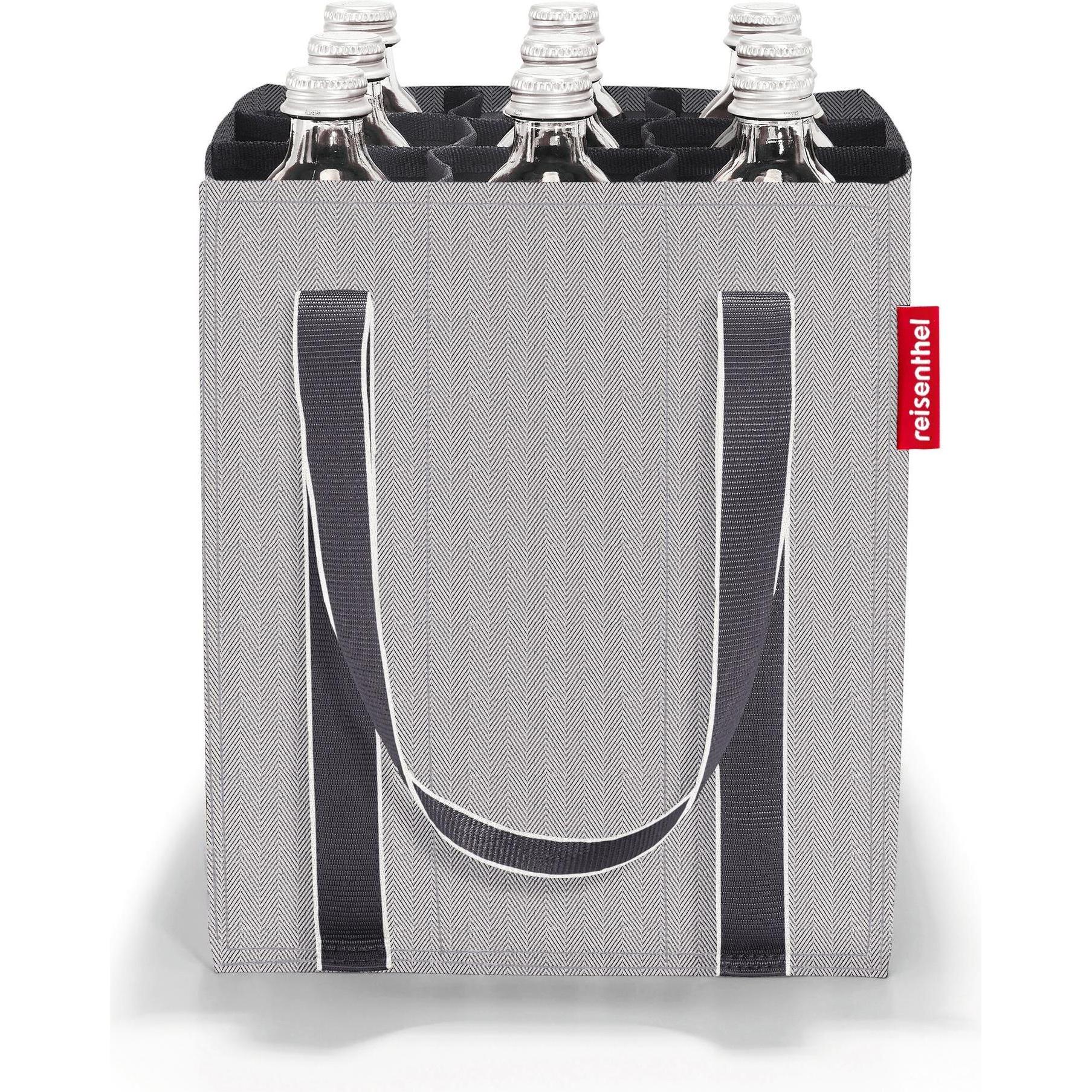 Thumbnail - reisenthel, Einkaufshilfe, bottlebag herringbone grey, Grau