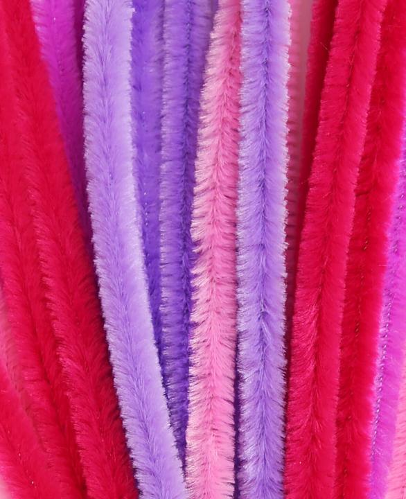 Produktbild I Am Creative Chenilledraht, Pfeifenputzer Biegedraht für Bastelarbeiten und zum Dekorieren, Rosa-Mix, ø 9 mm... (0.50 m)