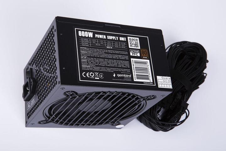 Produktbild Gembird Power supply ATX 80+Bronze aktywne PFC, fan (600 W)