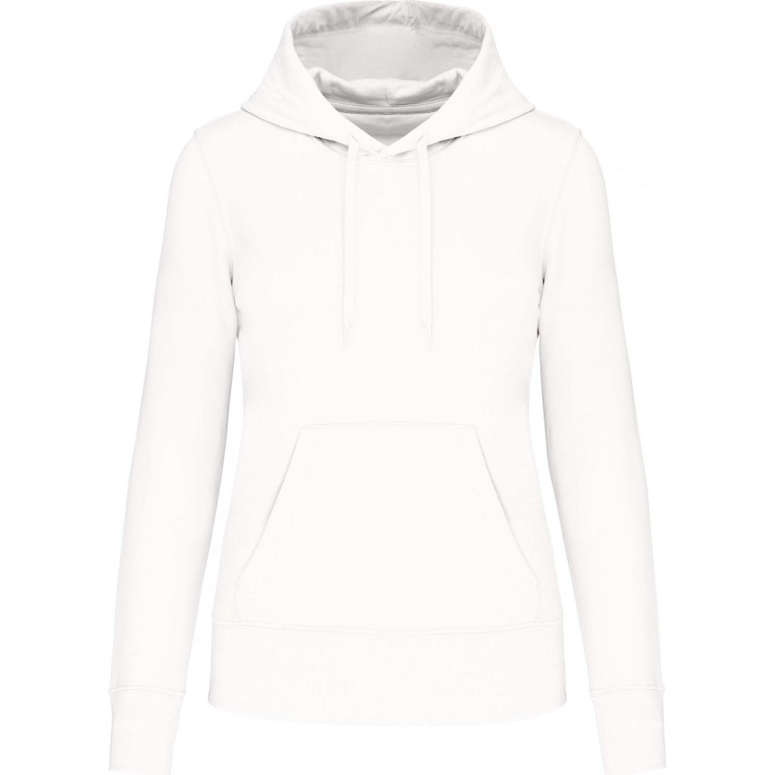 Kariban, Damen, Pullover, Umweltfreundlicher Kapuzensweatshirt Damen, Weiss, (L)