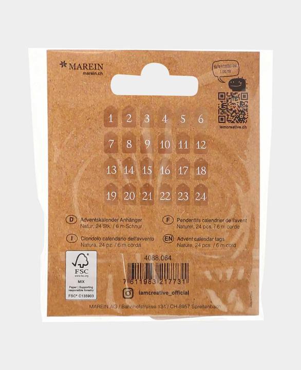 Actual product image I Am Creative Advent Calendar Tags