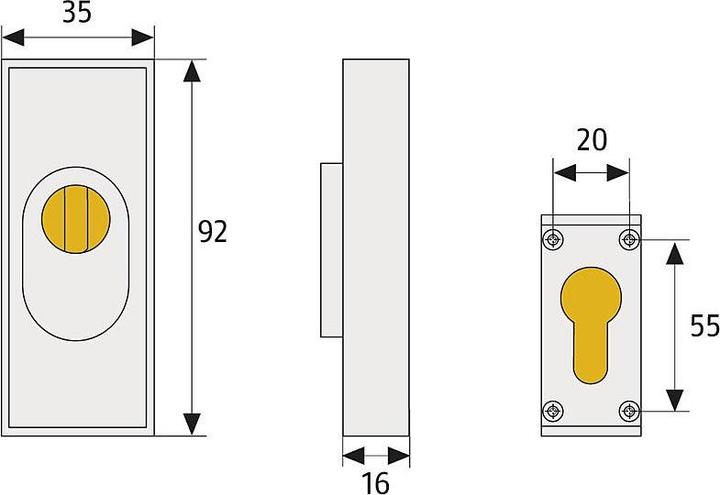 Immagine prodotto Abus RSZS316 B7 EK Rosetta di protezione, marrone scuro