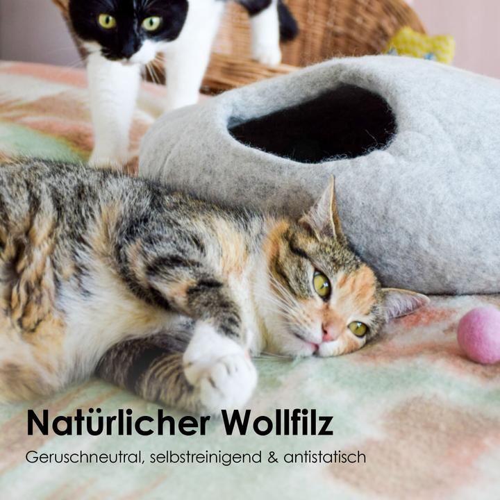 Actual product image LucyBalu PEBBLE KatzenhÃ¶hle aus Filz (Cat)
